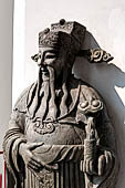 Bangkok Wat Pho, chinese style guardians in the western courtyard of the temple compound. 